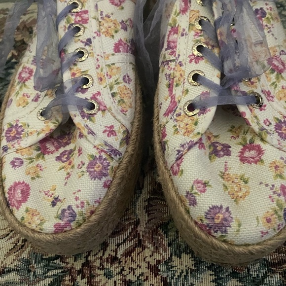 Love Shack Fancy x Superga Jute Floral Espadrille Cottagecore Sneakers 41 1/2 - Picture 4 of 15